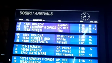 Întârzierile trenurilor pe magistrala București - Constanța s-au redus la 10 - 15 minute