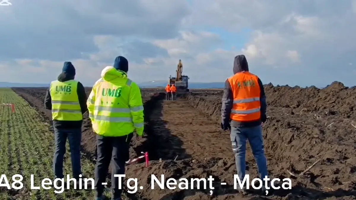 UMB a ridicat cupa! Prima săpătură la un nou lot de autostradă. Are termen strict de predare (VIDEO)