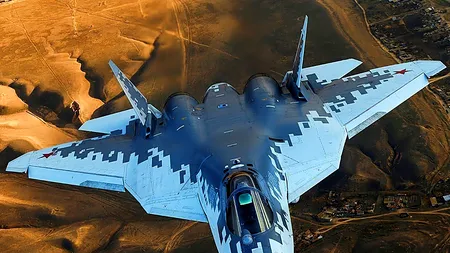 Mai multe state vor să îl achiziționeze: Prin ce excelează avionul de luptă rusesc Su-57 (VIDEO)