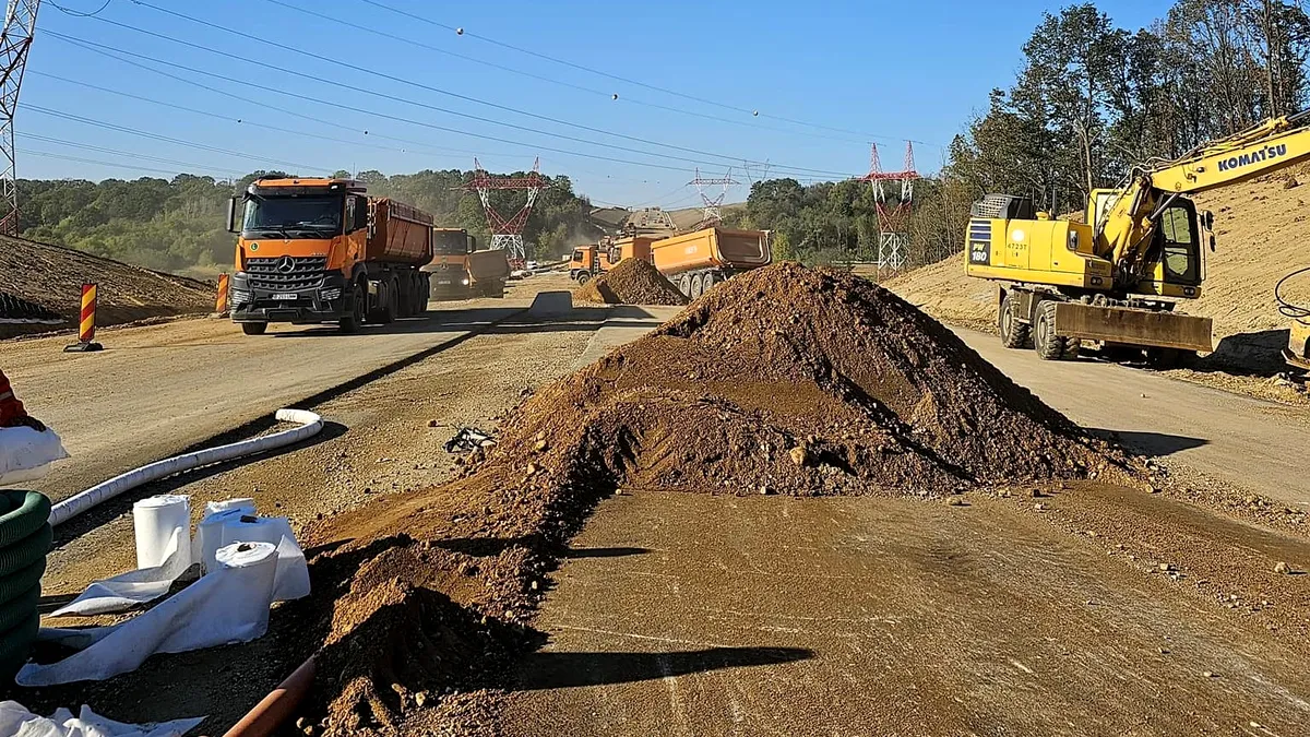 Cât combustibil consumă pe zi utilajele lui Umbrărescu la lucrările de pe DEx12 Craiova – Pitești