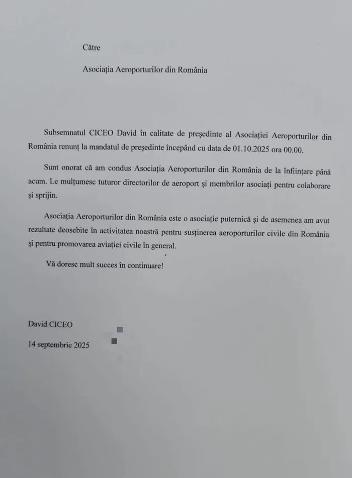 Se schimbă conducerea Asociației Aeroporturilor din România