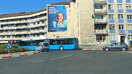 Afiș electoral ilegal al USR! S-a sesizat Poliția