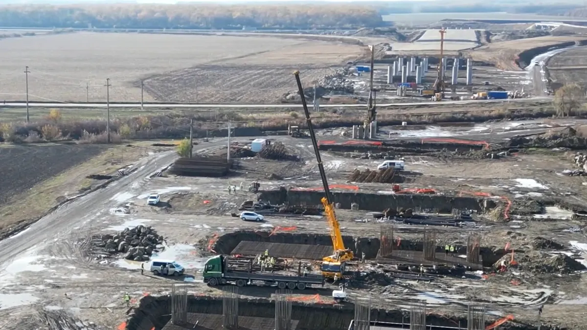 Asocierea RETTER-PIZZAROTTI continuă lucrările la lotul 1 pe Autostrada A7 și în condiții de iarnă