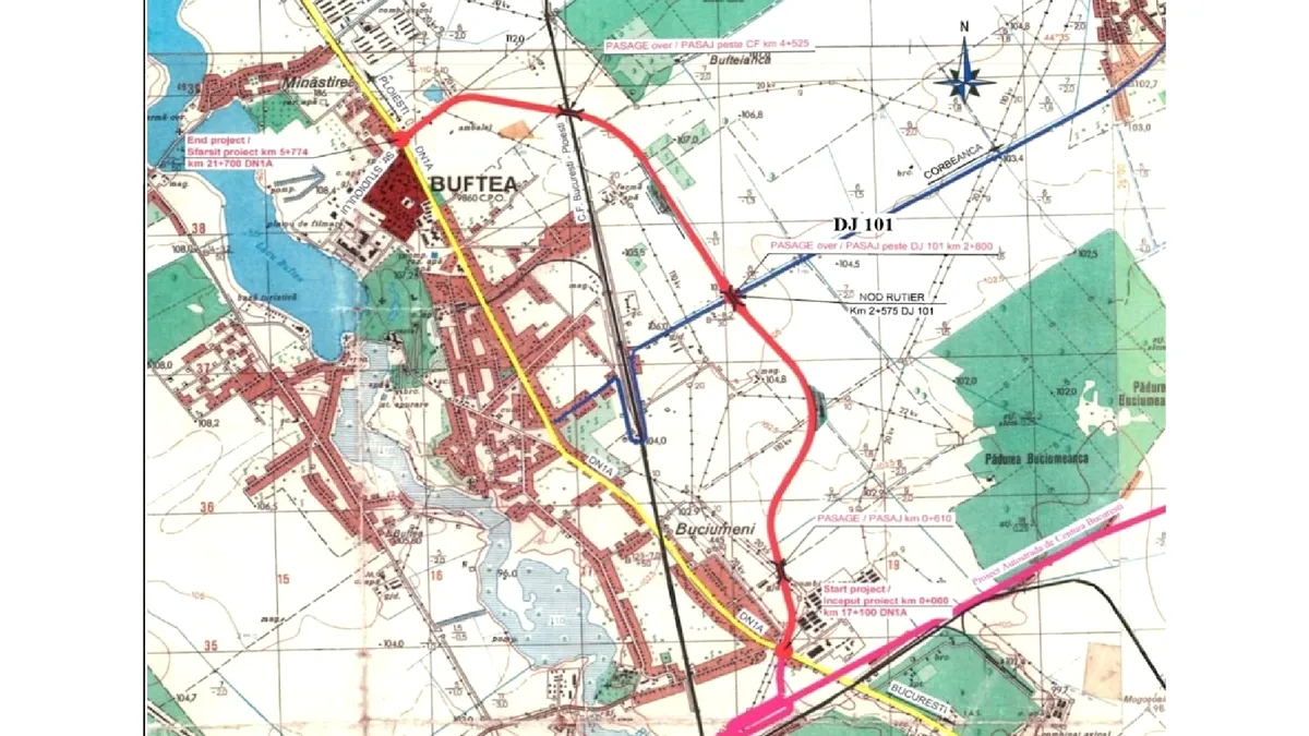 CNAIR a lansat o nouă licitație pentru  centura Buftea pe DN 1 A