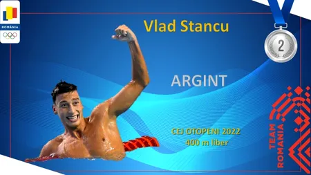 Vlad Stancu a cucerit medalia de argint la Campionatul European de nataţie pentru juniori, în proba de 400 m liber