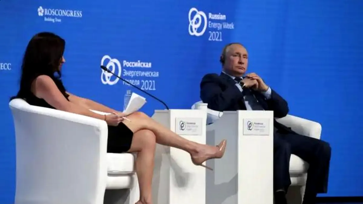 Vladimir Putin, enervat de o moderatoare CNBC: O femeie frumoasă, drăguţă, dar eu îi spun un lucru şi ea afirmă imediat contrariul (VIDEO)