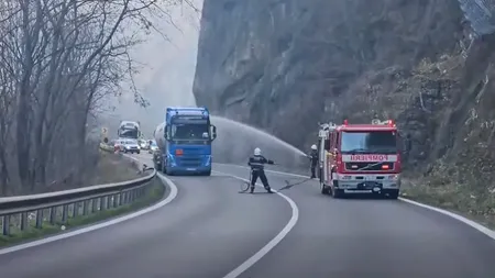 Valea Oltului, blocată din cauza unor scurgeri de gaze dintr-o cisternă