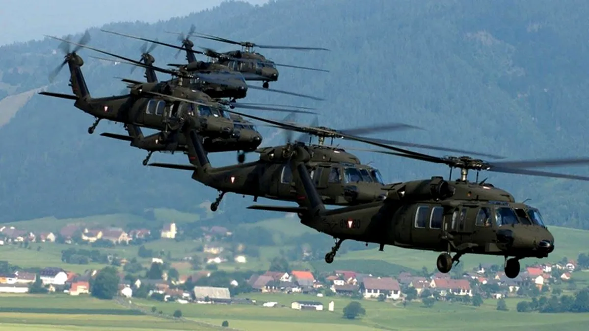 România va avea 12 elicoptere Black Hawk pentru misiuni de intervenție și salvare