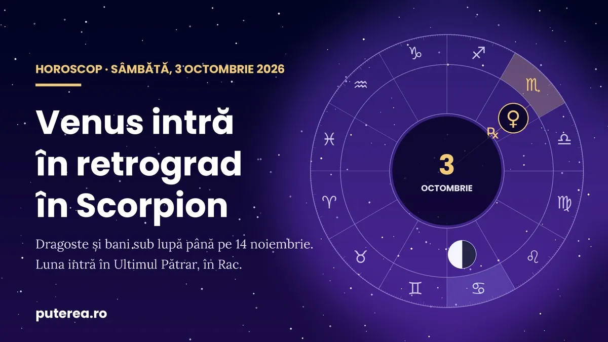 Horoscop 3 octombrie 2026. Patru zodii simt primele schimbarea în dragoste și bani