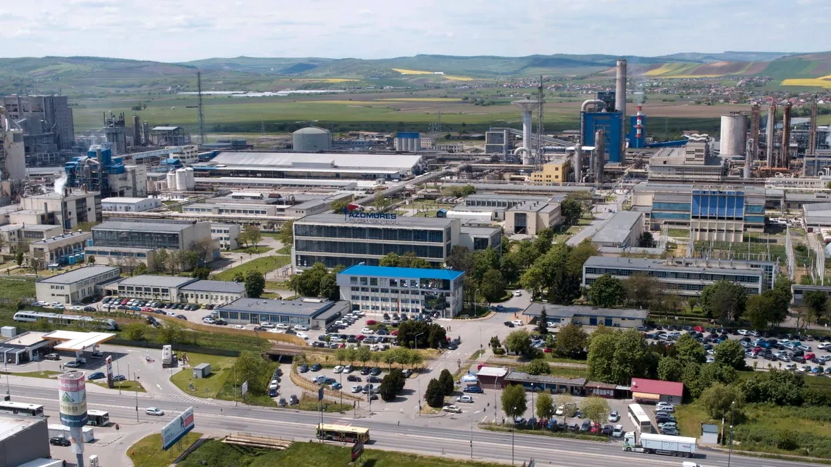 Azomureș a suspendat producția de amoniac; producția de îngrășăminte continuă până la epuizarea stocului de amoniac