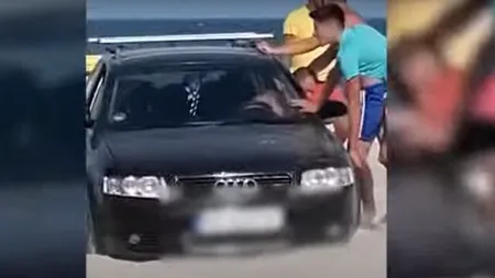 Șofer de 18 ani amendat cu 10.000 de lei după ce a rămas cu mașina blocată pe plaja din Eforie