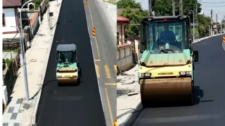 Modernizare în curs pe DJ401A: Asfalt nou, trotuare, canalizare și iluminat public
