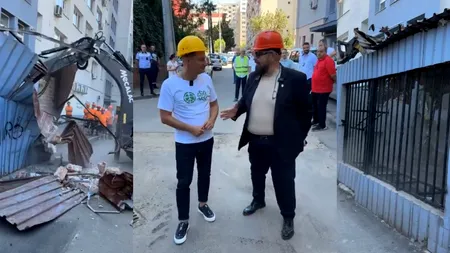 Piedone și Băluță demolează împreună o construcție ilegală: un gest de colaborare și determinare