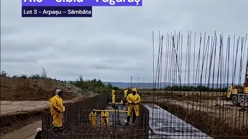 Makyol nu ține cont de vreme: avansează cu lucrările pe Autostrada (A13) Sibiu – Făgăraș (VIDEO)