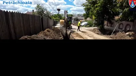 Mobilizare foarte bună pe șantierele apă-canal din Petrăchioaia. Stadiul fizic al lucrărilor a ajuns la 72%