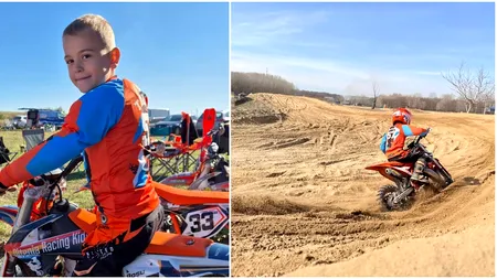 La doar şase ani nu ratează nicio cursă de motocross. Povestea lui Traian şi pasiunea lui pentru motoare