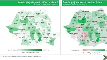 Analiză: Cele mai puternice zece județe din țară angajează aproape jumătate dintre salariații din România
