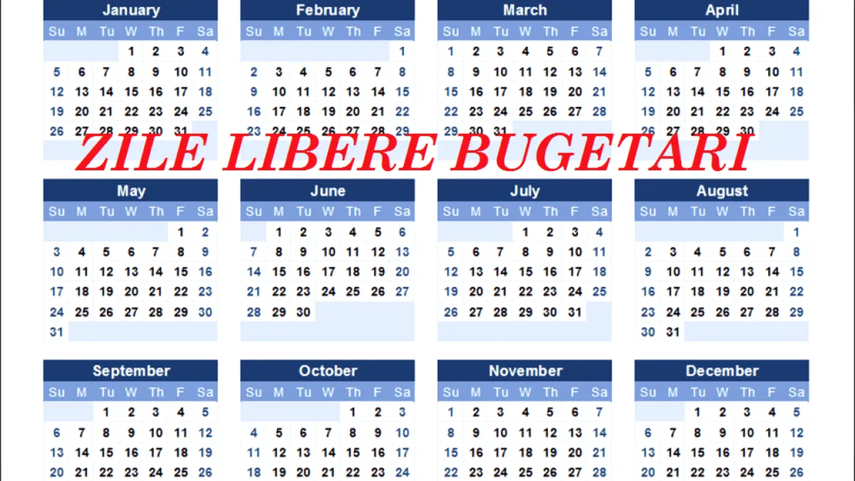 Pentru bugetari, anul 2025 începe cu o vacanță prelungită