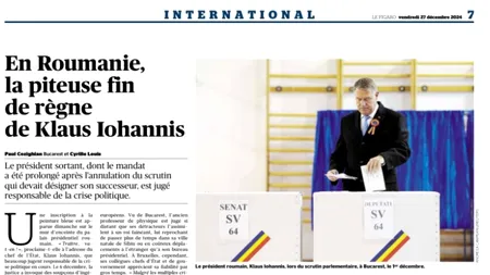 Le Figaro, articol usturător: „Sfârșitul jalnic al domniei lui Iohannis”