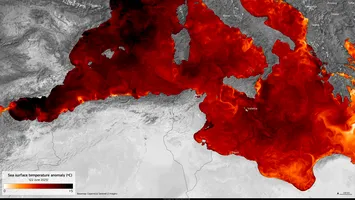 Un val de căldură anormal afectează Marea Mediterană