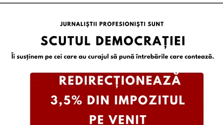 Poți decide unde ajunge o parte din impozitul pe venit: redirecționează 3,5% pentru jurnaliști