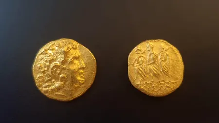 Două monede antice de aur, recuperate în Marea Britanie, se vor întoarce în România