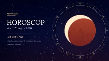 Horoscop 28 august 2026: eclipsa de Lună în Pești răstoarnă planurile a trei zodii