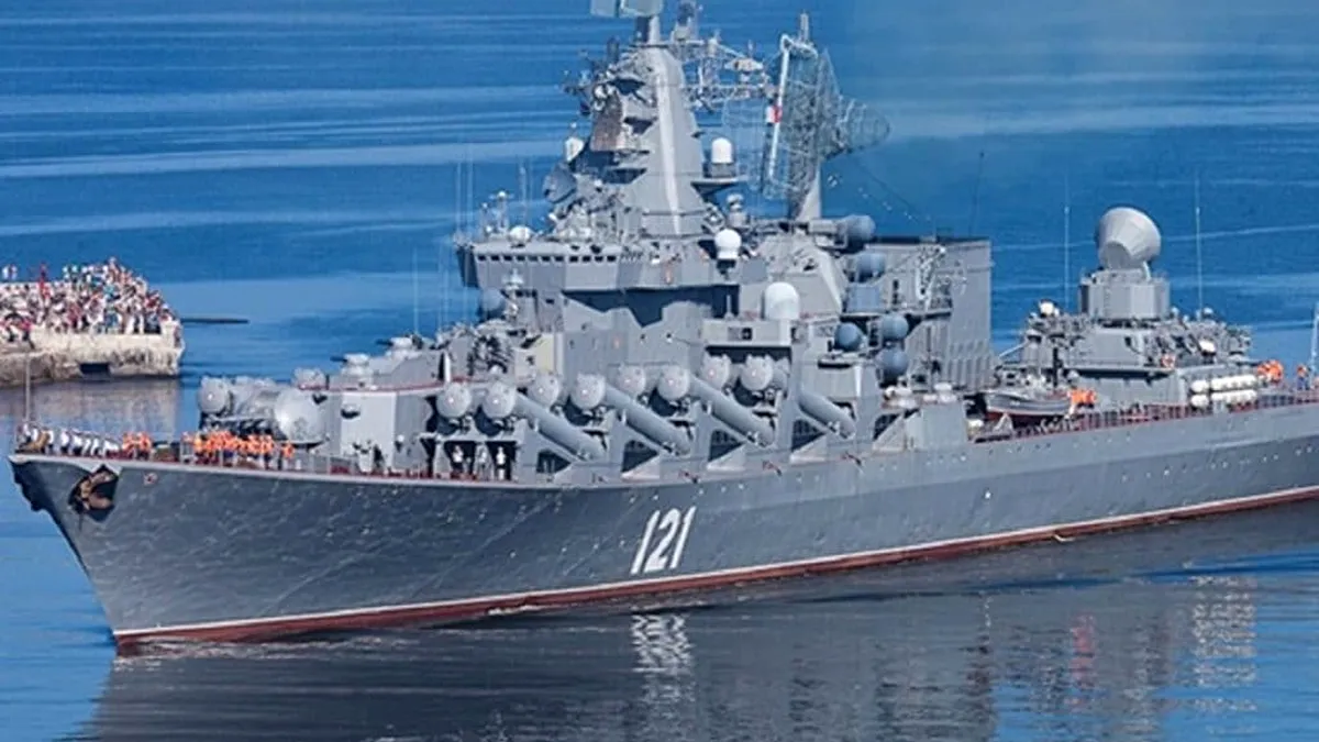 Lovitură grea pentru ruși la Marea Neagră: Crucișătorul Moskva, grav avariat