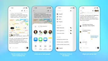 ChatGPT lansează conversațiile de grup. Până la 20 de utilizatori pot colabora în timp real
