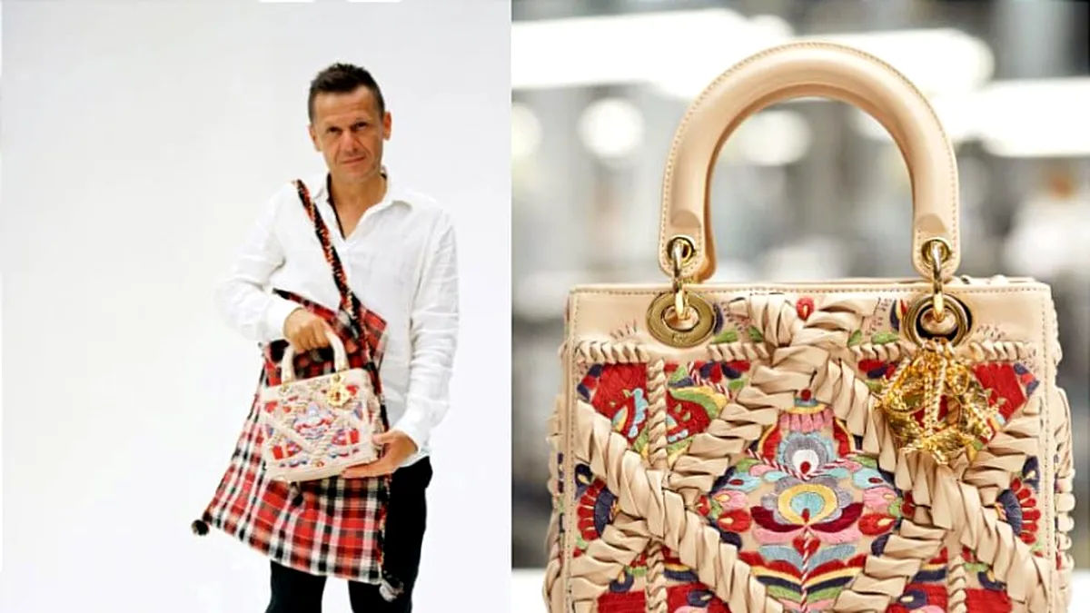 Un român a creat pentru Dior o geantă din colecția inspirată de prințesa Diana
