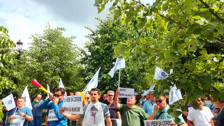 Angajaţii ENEL au ieşit în stradă din cauza salariilor