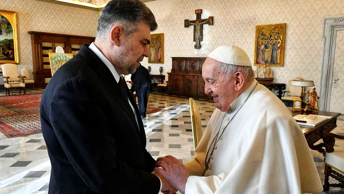 Marcel Ciolacu: „Papa Francisc rămâne pentru oamenii din întreaga lume apărătorul neobosit al păcii“