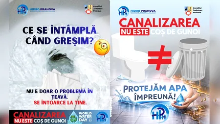 „Canalizarea nu este coș de gunoi”: lecția pe care HIDRO PRAHOVA o repetă prahovenilor