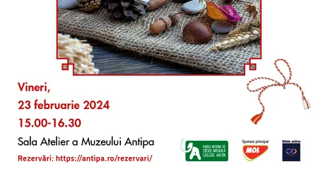 Ateliere de Mărțișor pentru copii cu vârste între 6 și 10 ani, la Muzeul Antipa