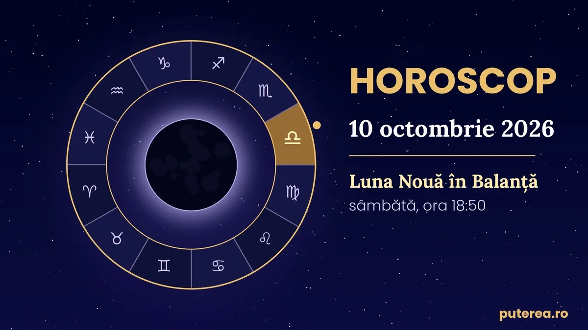 Horoscop 10 octombrie 2026: zodiile care pot porni ceva nou de la Luna Nouă