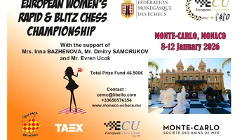 Șah feminin de elită la Monaco. Trei românce intră în lupta pentru titlurile europene