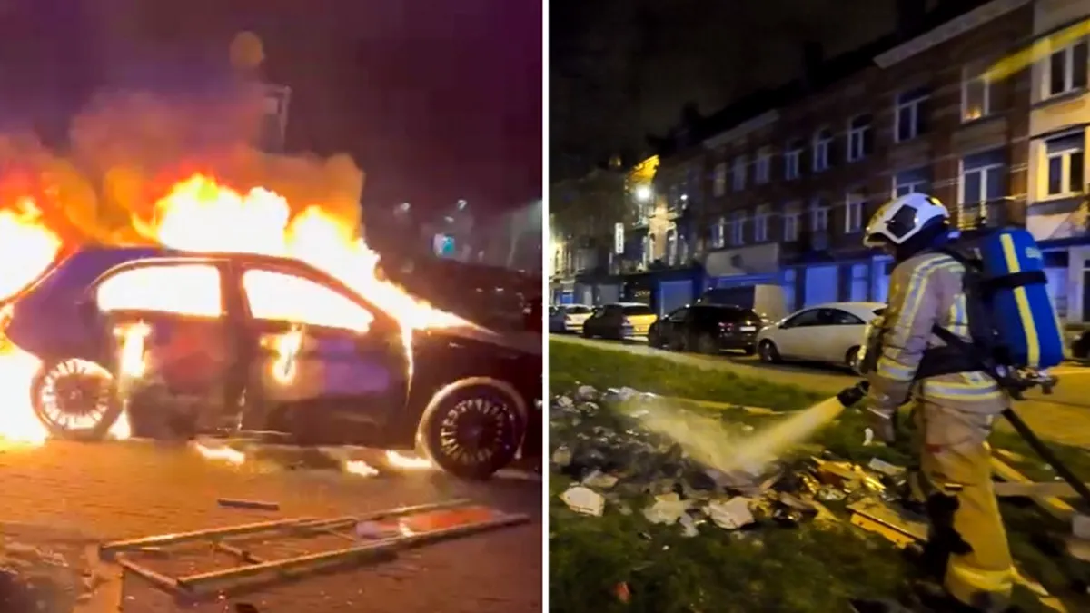 La Bruxelles, anul a început cu flăcări și haos. Nici la Anvers nu e liniște! (Video)