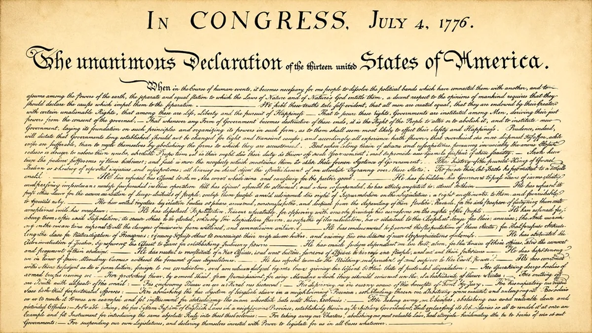 America și-a regăsit Declarația de Independență. O copie, dar ar fi timpul s-o și recitească