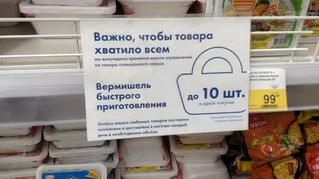 Restricții în magazinele din Rusia. Produsele care devin greu de găsit