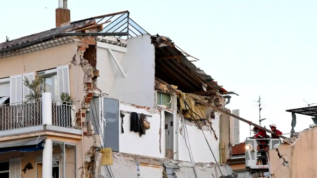 Explozie puternică în Franța: O clădire cu trei etaje s-a prăbușit