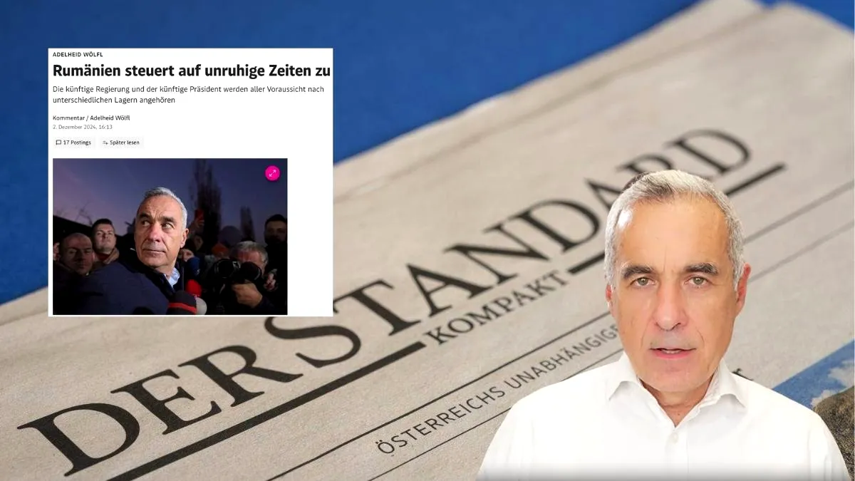 Der Standard (Austria) anunță o posibilă victorie a lui Călin Georgescu