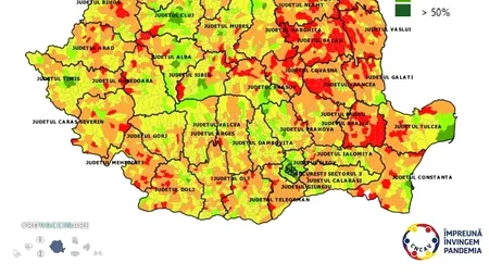Situația vaccinării în România pe localități