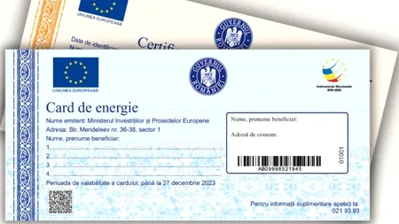 Încă 350.000 de români vor primi carduri de energie pentru plata facturilor