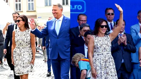 Ce preț a avut rochia purtată de Carmen Iohannis la un eveniment din Sibiu. Prima-doamnă a renunțat la designerii români