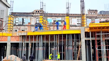 Lucrări spectaculoase la Galați. Palatul „Gheorghiu”, reconstruit din temelii în „conexiune” cu fațadele din 1925