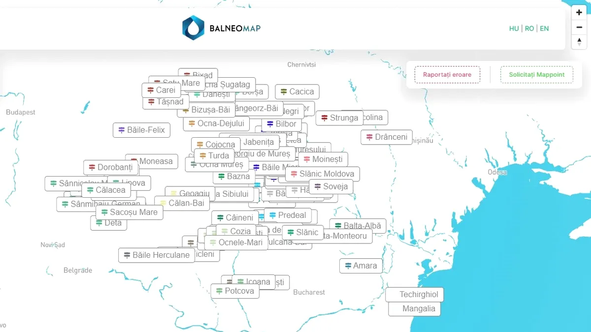 Premieră! Resursele balneare sunt puse pe o hartă digitală interactivă