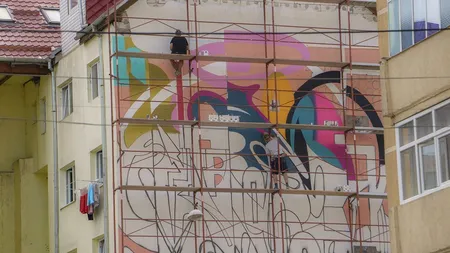 Pictură murală de peste 525 de metri pătrați în orașul lui Iohannis