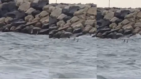 Panică pe litoral. Un obiect care seamănă cu o dronă, filmat în mare la Costinești