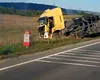 Cisternă cu acid sulfuric răsturnată pe DN1, lângă Voila, Făgăraș. Trafic deviat și intervenție de urgență