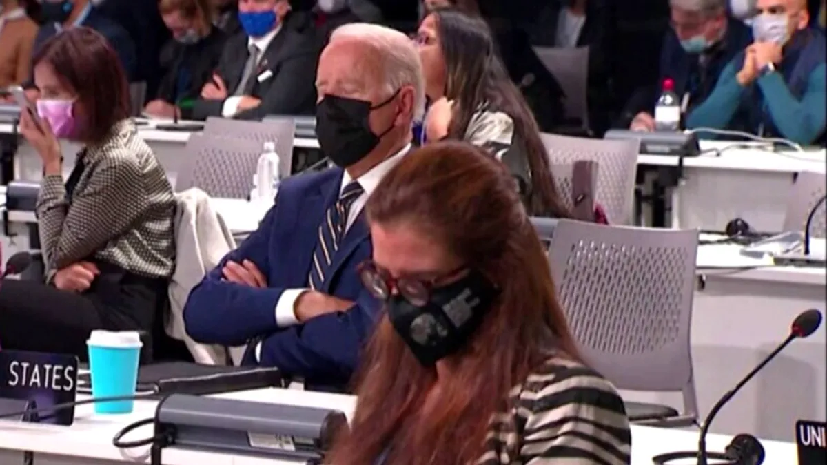 Joe Biden a ațipit în timpul Conferinței ONU privind schimbările climatice VIDEO